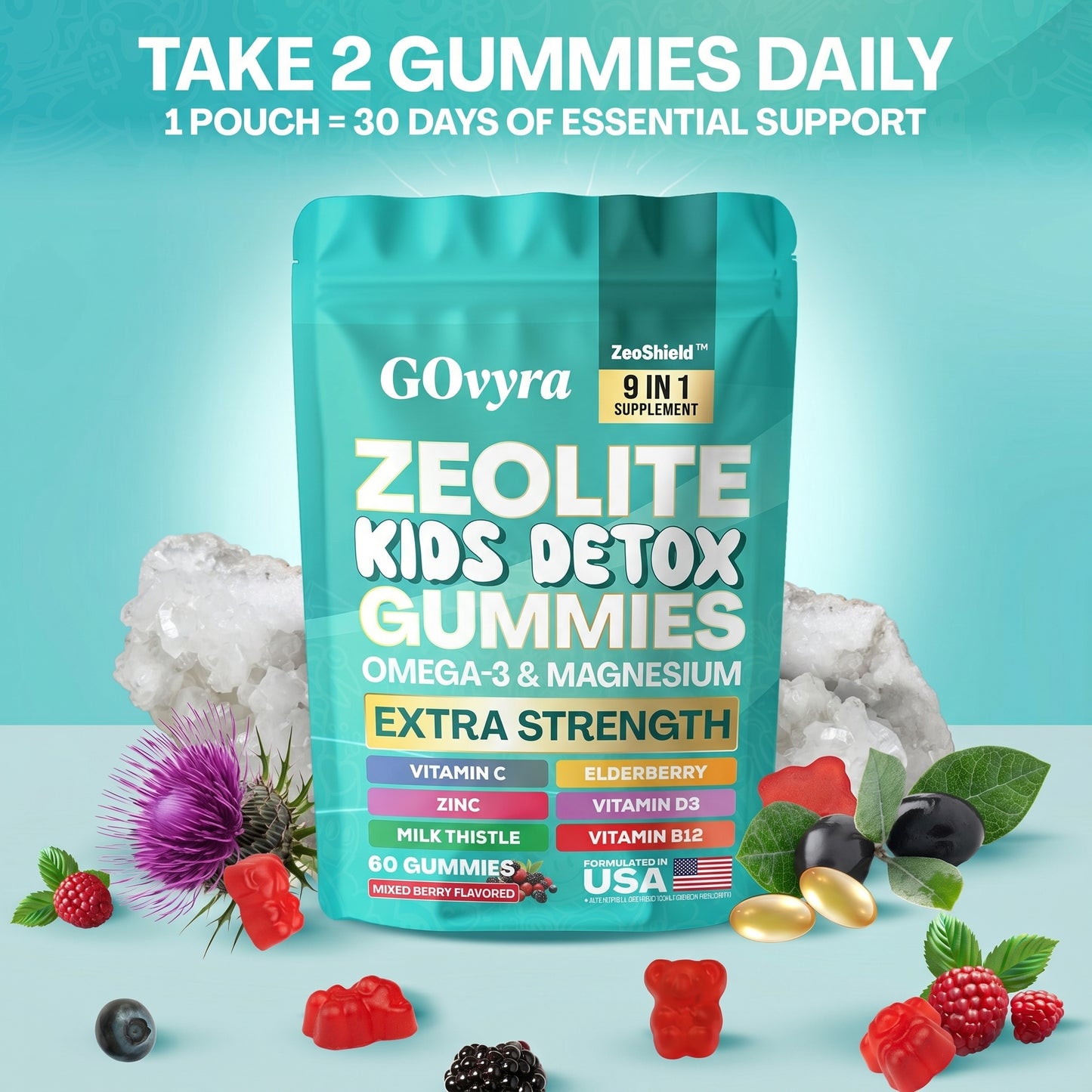 GOvyra™ KidsShield Daily Detox & Immunity Gummies