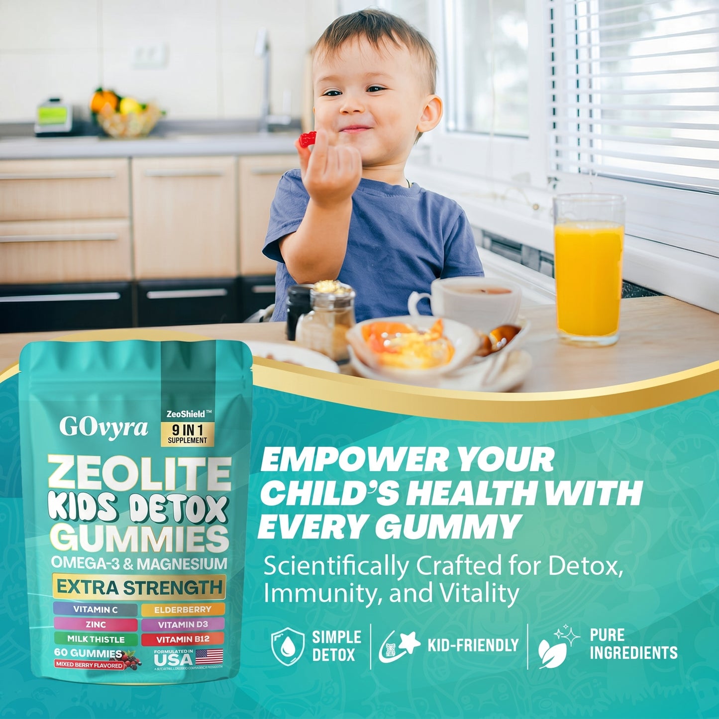 GOvyra™ KidsShield Daily Detox & Immunity Gummies
